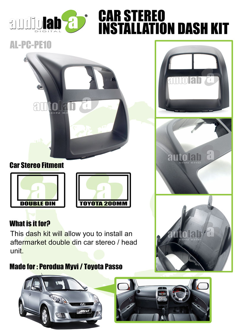Perodua Myvi / Toyota Passo Player Casing Dash Kit for Toyota 200mm